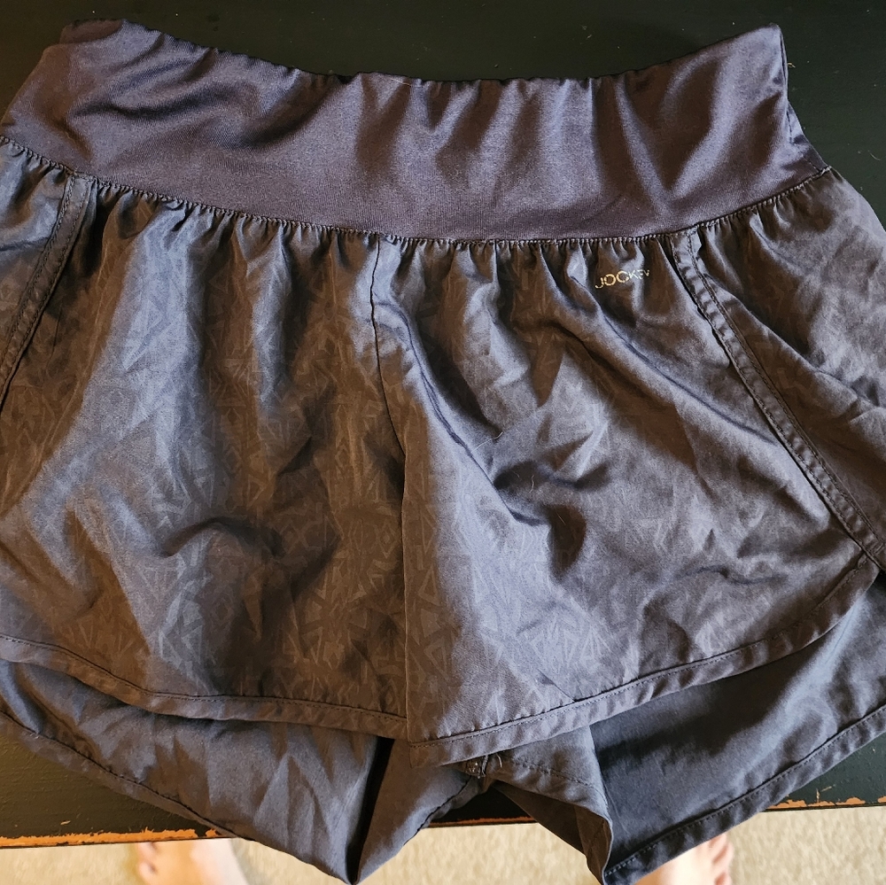 Jockey Black Athletic Shorts Lightweight Elastic Waist